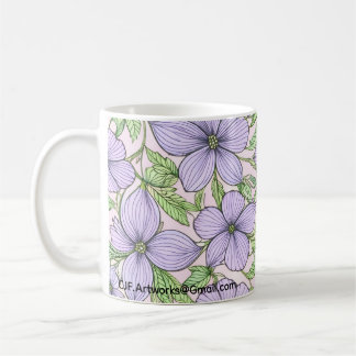 Lavender Bloom Floral Coffee Mug