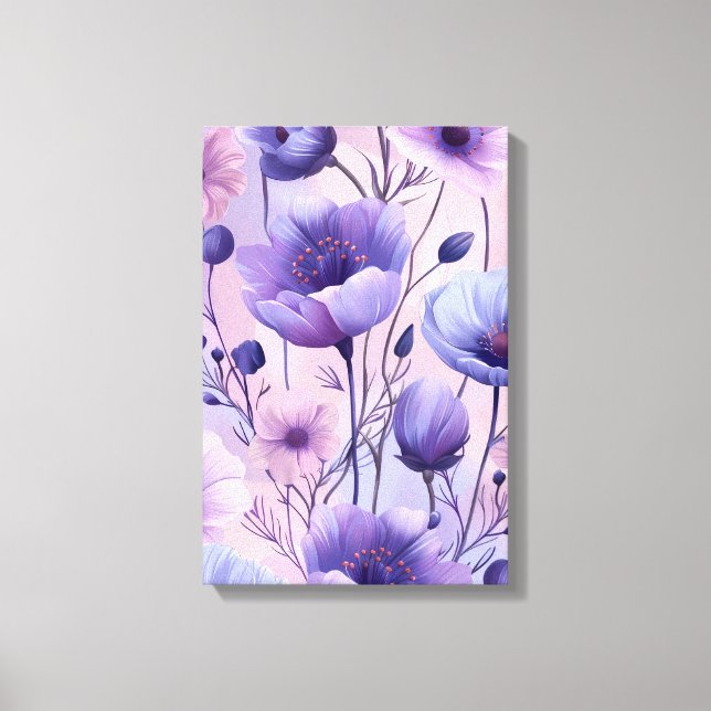 Lavender Bloom: Purple Haze Anemones Print (Front)