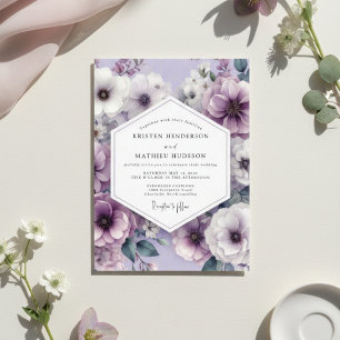 Lavender Bloom Romantic Wedding Invitation