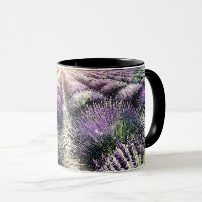 Lavender Bloom Serenity Mug  (Front Right)