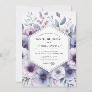 Lavender Bloom Whimsy Wedding Invitation