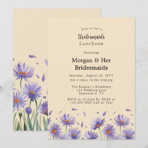 Lavender Bloom Wildflowers Bridesmaids Luncheon Invitation