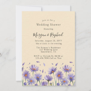 Lavender Bloom Wildflowers Wedding Shower Invitation