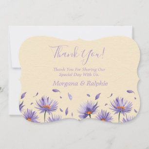 Lavender Bloom Wildflowers Wedding Thank You Card