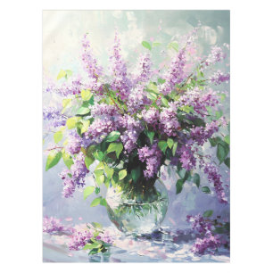Lavender Blooming Lilac Bouquet Tablecloth
