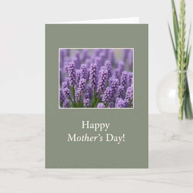 Lavender Blooms Photo Card (Front)
