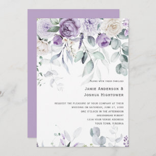 Lavender Blooms Wedding Invitation