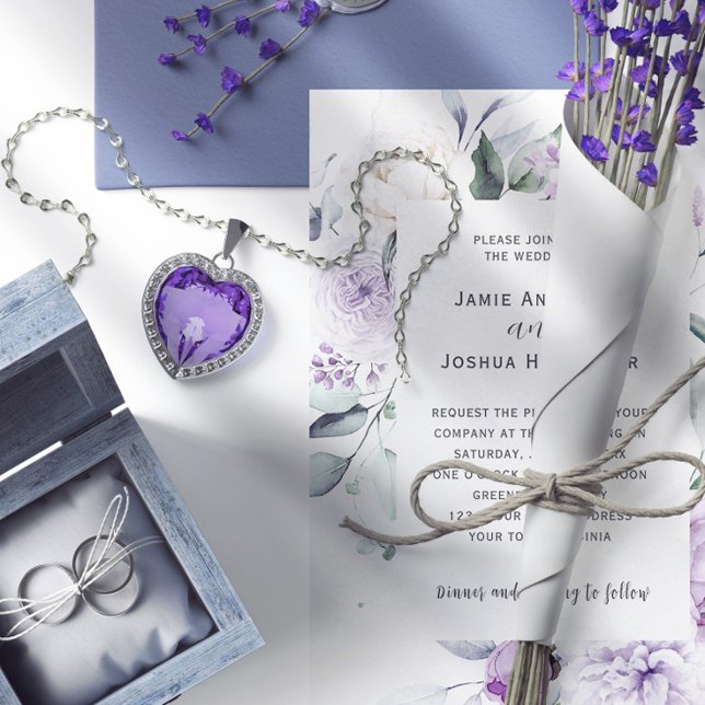 Lavender Blooms Wedding Invitation (Creator Uploaded)