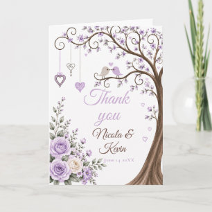 Lavender Blossom Engagement Party Thank You Card