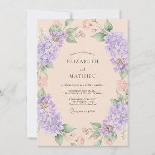 Lavender Blossom Ethereal Wedding Invitation
