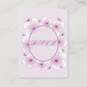 Lavender Blossom Flowers Romantic RSVP Minicard Enclosure Card