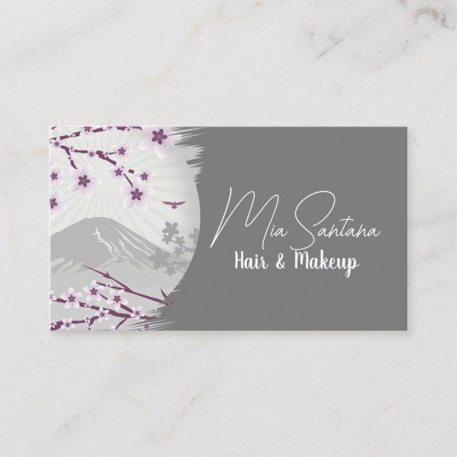 Lavender Blossom Hair and Makeup Business Card (Front)