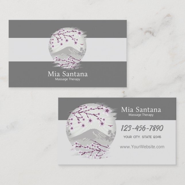 Lavender Blossom Massage Therapy Business Card (Front/Back)