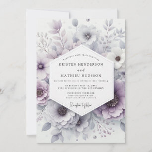 Lavender Blossom Romance Wedding Invitation