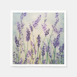 Lavender Blossom Watercolor Napkins