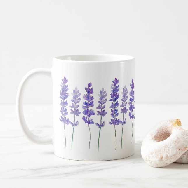 Lavender Blossoms Mug (With Donut)