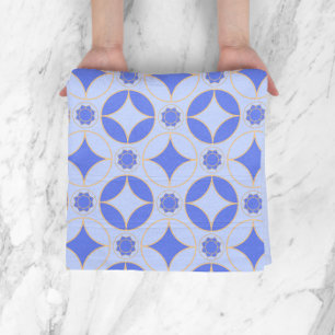 lavender blue - classic Deco pattern Bath Towel Set