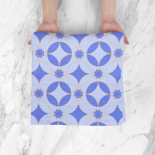 lavender  blue -  classic Deco pattern  Bath Towel Set (Creator Uploaded)