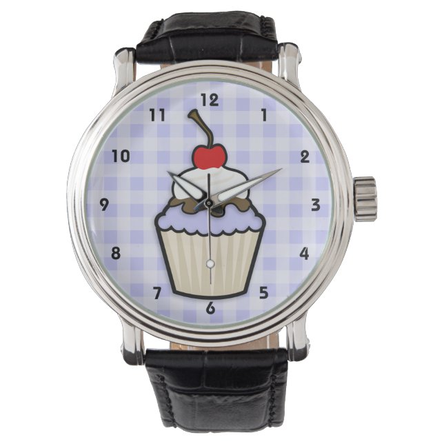 Lavender Blue Cupcake Watch (Front)