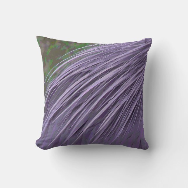 Lavender Blue Feathers Cushion (Front)