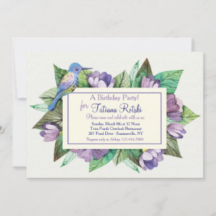 Lavender Blue Invitation