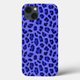 Lavender Blue Leopard Animal Print Skin Pattern iPhone 13 Case