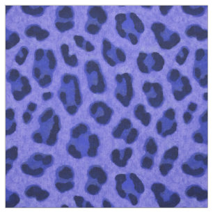 Lavender Blue Leopard Animal Print Skin Pattern Fabric