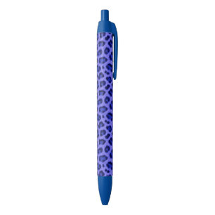 Lavender Blue Leopard Animal Print Skin Pattern  Ink Pen