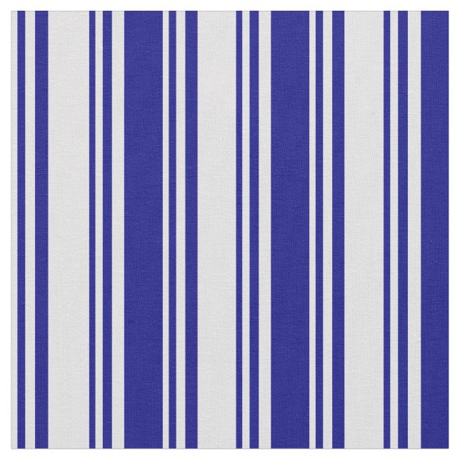 Lavender & Blue Pattern of Stripes Fabric (Close Up)