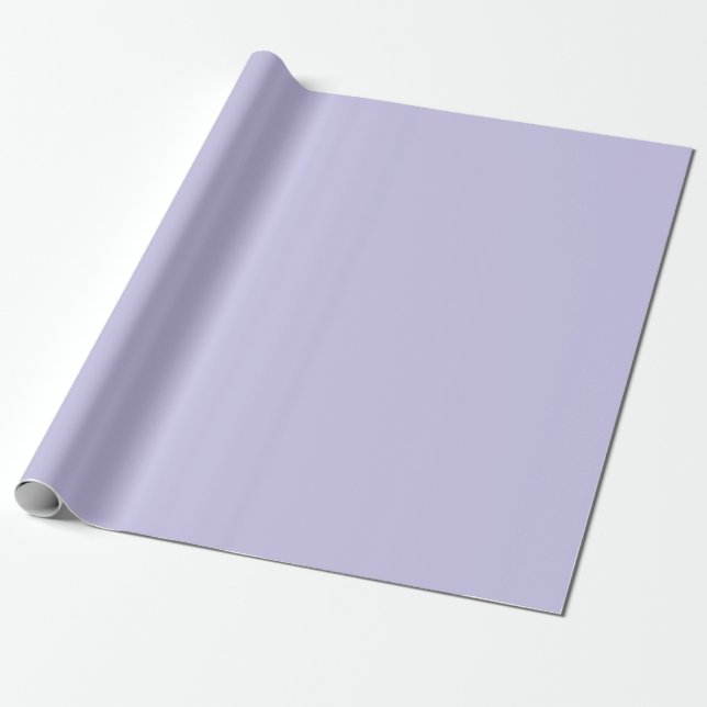 Lavender Blue Plain Solid Colour Wrapping Paper (Unrolled)