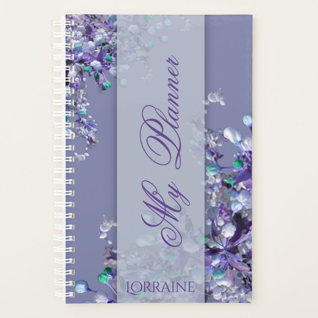 Lavender Blue Spring  Lilacs Planner (Front)
