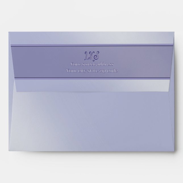 Lavender Blue Spring Rose Envelope (Back (Top Flap))