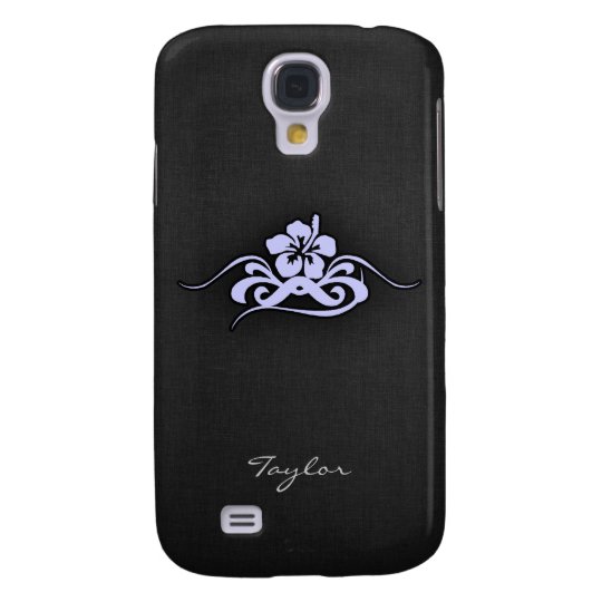 Lavender Blue Tropical Hibiscus Galaxy S4 Case
