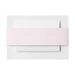 Lavender Blush Durable Complementary Colour Invitation Belly Band