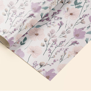 Lavender & Blush Meadow Wrapping Paper