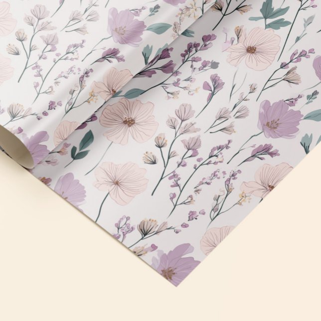 Lavender & Blush Meadow Wrapping Paper (Creator Uploaded)
