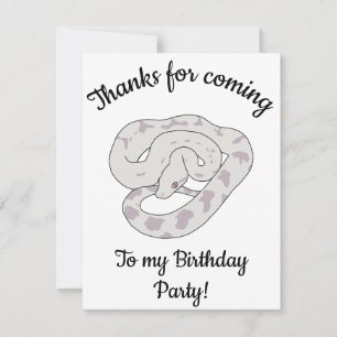 Lavender boa Happy B-day Thank You Card
