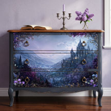 Lavender Border Moody Gothic Castle
