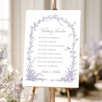Lavender Botanical Arch Garden Wedding Timeline