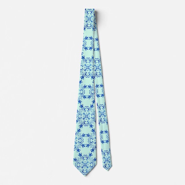 lavender botanical art tie (Front)