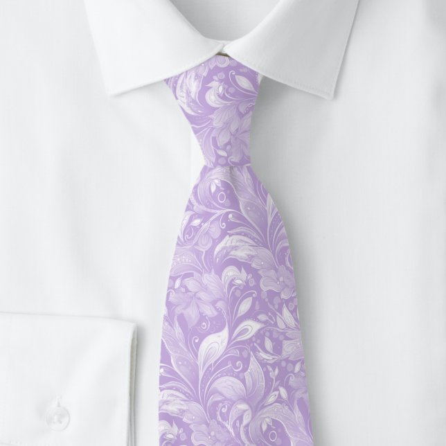 Lavender Botanical Batik Tie (Creator Uploaded)