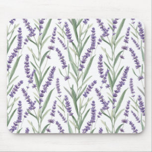 Lavender Botanical Pattern Mouse Mat