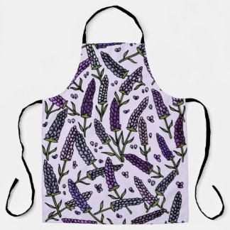 Lavender bouquet digital design apron