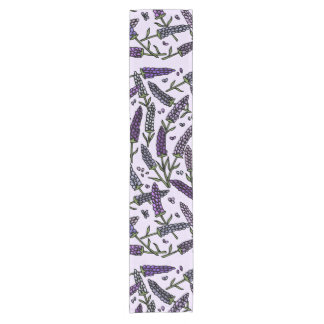 Lavender bouquet digital design short table runner