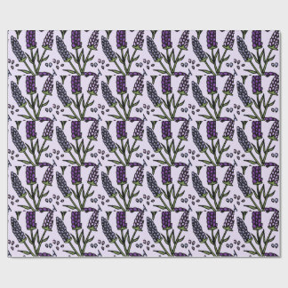 Lavender bouquet digital design wrapping paper