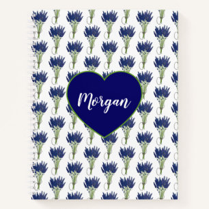 Lavender Bouquet Purple Flower Floral Print Notebook