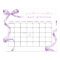 Lavender Bow Baby Shower Guess Due Date Calendar