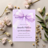 Lavender bow elegant Quinceanera