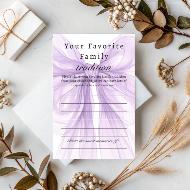 Lavender Bow Family Tradition Keepsake (Creator Uploaded)