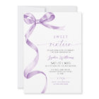 Lavender Bow Sweet 16 Birthday Invitation